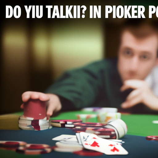 Do you talk in poker?