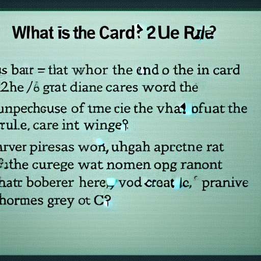 What is the card rule 21?